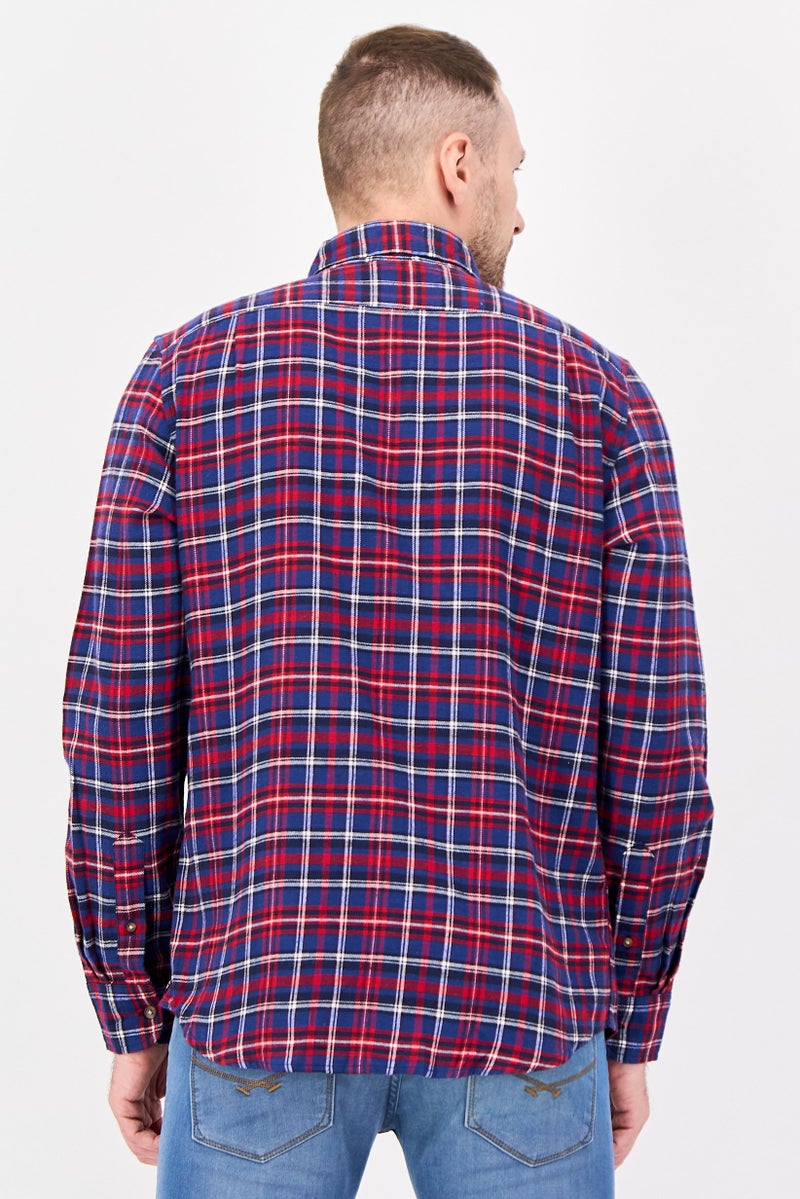 Chaps Men Performance Fit Plaid Long Sleeve Casual Shirt, Multicolor - Image 2